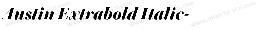 Austin Extrabold Italic字体转换